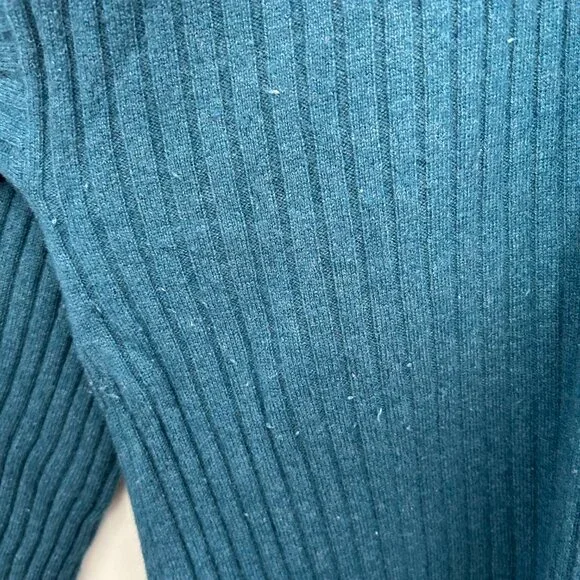 Eileen Fisher 100% Cashmere Long Open Front Cardigan in Teal Size 3X - Picture 9 of 10